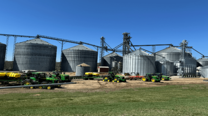 Holtz Farms tractors and silos