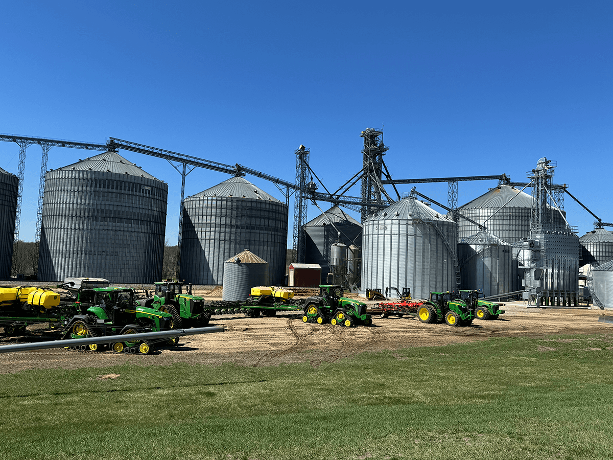 Holtz Farms tractors and silos